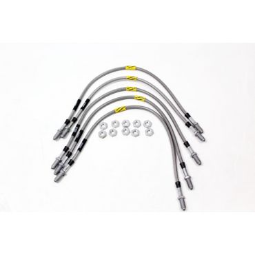 Brake Hoses Stainless Steel +50mm - D1 89 To 92 (Goodridge) TF646GD TF606L  **Front Hoses Male Threads**