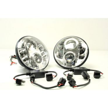 TERRAFIRMA 7&quot; LED HEADLIGHT (PAIR) RHD &amp; E-MARKED-DOT APPROVED TF710