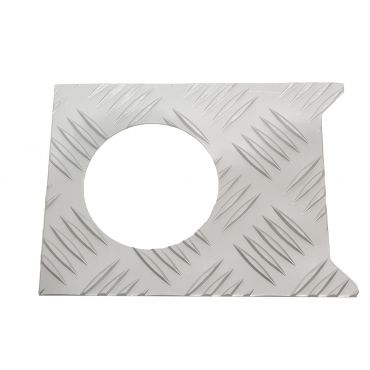 FUEL FILLER SURROUND CHEQUER PLATE - SILVER - PRE-TD5 TF8214 FF-TDI/A