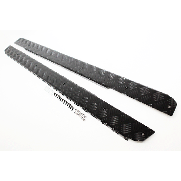 SIDE SILLS CHEQUER PLATE - BLACK - ALL DEFENDER 90 TF8220 SLKIT01-90/B