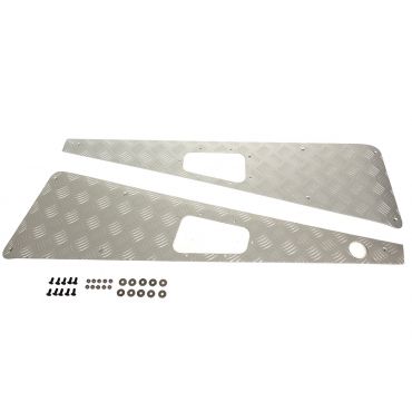 WING TOPS PAIR - CHEQUER PLATE - SILVER - R/H AERIAL HOLE - PRE-2007 TF8229 WTKIT01-RAH/A