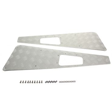 WING TOPS PAIR - CHEQUER PLATE - SILVER - 2007 ONWARDS TF8231 WTKIT03/A