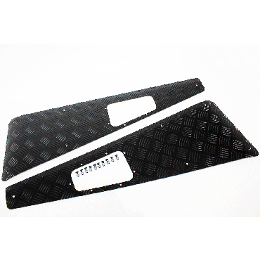 WING TOPS PAIR - CHEQUER PLATE - BLACK - 2007 ONWARDS TF8232 WTKIT03/B