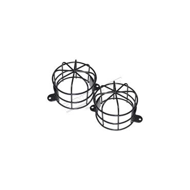 Defender Rear Lamp Guards Mesh Type Round (Britpart) VUB504110